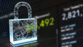 The master key or lock on business background concept 3d rendering photo