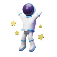 astronaute mignon avec étoile png