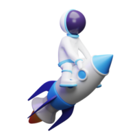 lindo astronauta en cohete png