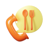 3D-pictogram voedselbezorging callcenter png