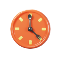 3D Icon Food Delivery Eating Time png