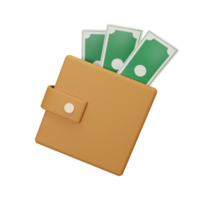 3D-Geld-Icon-Brieftasche png