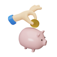 3D Money Icon Piggy Bank png