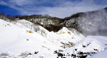 noboribetsu onsen nieve montaña infierno valle invierno foto