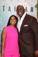 LOS ANGELES, JUN 27 - Cookie Johnson, Magic Johnson at The Legend Of Tarzan Premiere at the Dolby Theater on June 27, 2016 in Los Angeles, CA photo