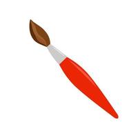 Paint brush simple flat style vector illustration, school stationary object, painting tool for hobby, craft, drawing