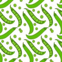 Vector pattern of peas. Design elements for menus, advertisements and covers, children's books, illustrations for food and dishes.Vector of vegetables, leaves of garden plants. Illustration of food.