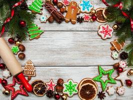 galletas navideñas de jengibre y miel de colores foto