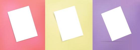 conjunto de plantillas de maqueta de cartel colorido aislado en blanco blanco identidad de marca tarjeta de visita banner flyer ilustración foto
