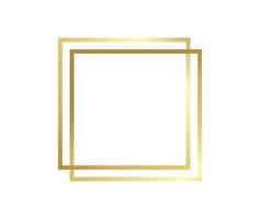 Gold square frame. Luxury geometric square element. vector