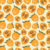 Vector seamless background with peaches on a white background. Seamless pattern texture design.