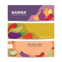 banner fruit 25-01 vector