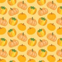 Seamless vector pattern with pumpkins Thanksgiving. Greeting card, packing design