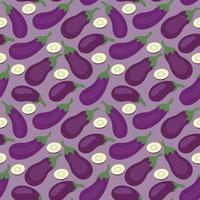 Seamless pattern with eggplants. Wallpaper, print, wrapping paper, modern textile design. Seamless pattern texture design. vector