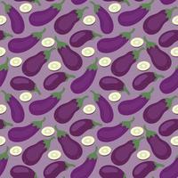 Seamless pattern with eggplants. Wallpaper, print, wrapping paper, modern textile design. Seamless pattern texture design. vector