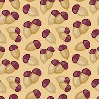 seamless repeating pattern with cute acorns vector illustration.
