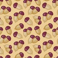 seamless repeating pattern with cute acorns vector illustration.