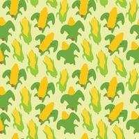 Seamless background image colorful vegetable food corn. Seamless pattern texture design. vector