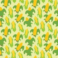 Seamless background image colorful vegetable food corn. Seamless pattern texture design. vector