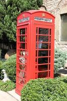 cabina telefónica roja foto