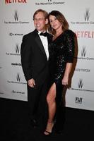 LOS ANGELES, JAN 11 - Bart Conner, Nadia Comaneci at the The Weinstein Company  Netflix Golden Globes After Party at a Beverly Hilton Adjacent on January 11, 2015 in Beverly Hills, CA photo