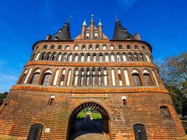 HDR Holstentor Holsten Gate in Luebeck photo