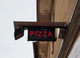 LED pizza sign photo