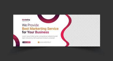 Corporate and business social media banner or cover template with abstract shape design vector