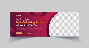 Corporate and business social media banner or cover template with abstract shape design vector