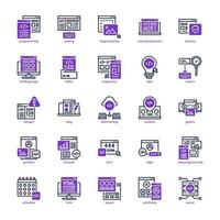 Website Development icon pack for your website design, logo, app, UI. Website Development icon mix line and solid design. Vector graphics illustration and editable stroke.