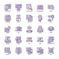 paquete de iconos de desarrollo de sitios web para el diseño de su sitio web, logotipo, aplicación, ui. icono de desarrollo de sitios web línea básica gardient design. ilustración de gráficos vectoriales y trazo editable. vector