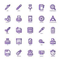 Stationery icon pack for your website, mobile, presentation, and logo design. Stationery icon outline design. Vector graphics illustration and editable stroke.