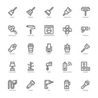 Household icon pack for your website, mobile, presentation, and logo design. Household icon outline design. Vector graphics illustration and editable stroke.