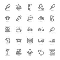 Household icon pack for your website, mobile, presentation, and logo design. Household icon outline design. Vector graphics illustration and editable stroke.