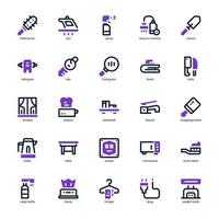 Household icon pack for your website, mobile, presentation, and logo design. Household icon mix line and solid design. Vector graphics illustration and editable stroke.