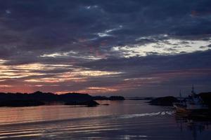 Sunset over Norwegian fisherman village by summer 15 photo