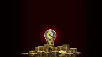 The light bulb and money symbol for business content 3d rendering photo