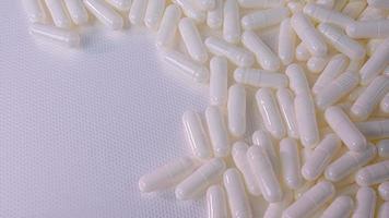 The white capsules image for medical and sci content photo