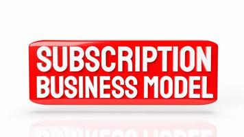 The  subscription business model word for business concept 3d rendering photo