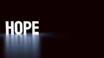 hope word glow in the dark for business or abstract  concept 3d rendering photo