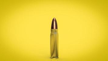 The bullet on yellow background for creative concept 3d rendering photo