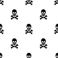 Black skeletons in various poses pattern. Halloween design. Perfect for fall, holidays, fabric, textile. Seamless repeat swatch. vector