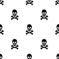 Black skeletons in various poses pattern. Halloween design. Perfect for fall, holidays, fabric, textile. Seamless repeat swatch. vector