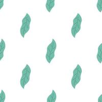 Leafs seamless pattern. Vector hand drawn botanical illustration. Pretty scandi style for fabric, textile, wallpaper. Digital paper in white background