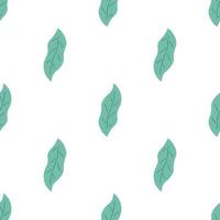 Leafs seamless pattern. Vector hand drawn botanical illustration. Pretty scandi style for fabric, textile, wallpaper. Digital paper in white background