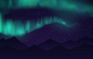 Aurora Light Sky Background vector