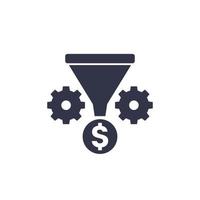 sales funnel icon, marketing and business vector