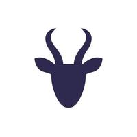 springbok, gazelle icon on white vector