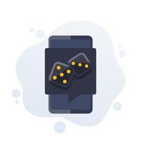 Dice icon with a phone vector