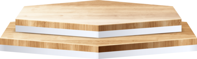 podium de présentation de produits en bois png